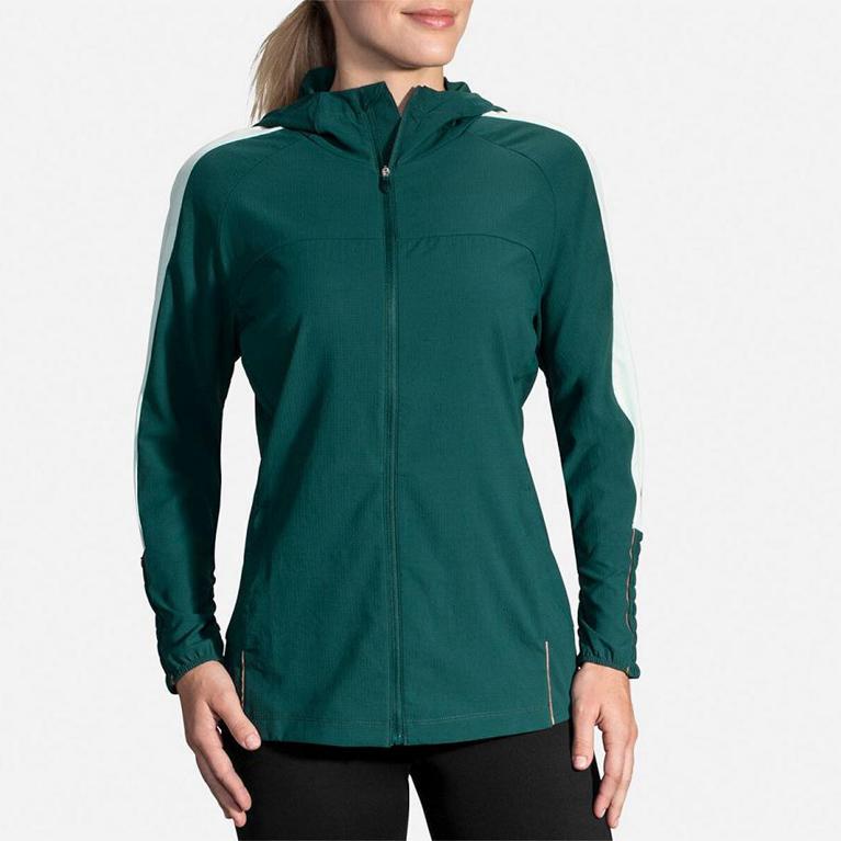 Brooks Canopy Women's Running Jackets - Green (89364-GKAR)